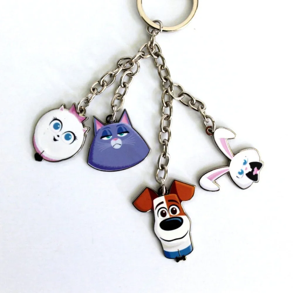 Universal Studios Secret Life of Pets Multi-Charm Metal Keychain